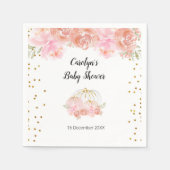 Bruidsbruiloft met bloemige pompoen servetten (Voorkant)