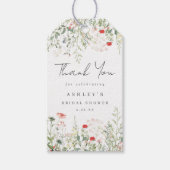 Bruidsbruiloft met wilde bloemen cadeaulabel (Voorkant)