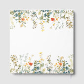 Bruidsbruiloft met wilde bloemen gastenboek (Achterkant)