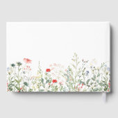 Bruidsbruiloft met wilde bloemen gastenboek (Achterkant)