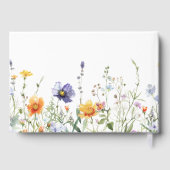 Bruidsbruiloft met wilde bloemen gastenboek (Achterkant)