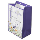 Bruidsbruiloft met wilde bloemen medium cadeauzakje (Achterkant Gekanteld)