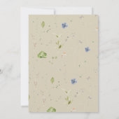 Bruidsbruiloft met wilde bloemen uitnodiging (Achterkant)