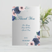 Bruidsbruiloft THANK YOU kaart (Staand voorkant)