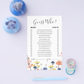 Bruidsbruiloft wildflower Raad Wie Game Flyer (Enkel)