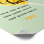 Bruidsbrunch Bruidsuitnodiging | Mimosa Bar Bord Poster (Hoek)