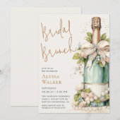 Bruidsbrunch Champagne Fles Kaart (Voorkant / Achterkant)