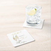 Bruidsbrunch Champagne Gouden Calligraphy Welkom Kartonnen Onderzetters (Insitu)