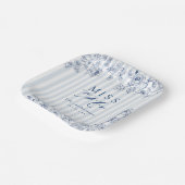 Bruidsbrunch dessertborden Something Blue-feest Papieren Bordje (Gebogen)