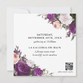 Bruidsbrunch Elegant  Mauve Bloemen Rozen Kaart (Achterkant)