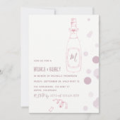 Bruidsbrunch en bruiloft uitnodiging met bubbels (Voorkant)