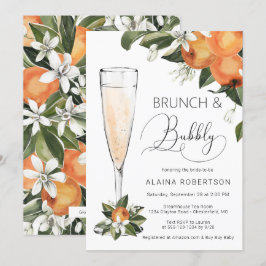 Bruidsbrunch en mousserende sinaasbloesem Mimosa Kaart
