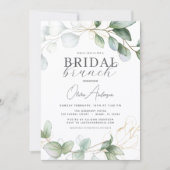 Bruidsbrunch Eucalyptus Groene Boho Rustiek Kaart (Voorkant)