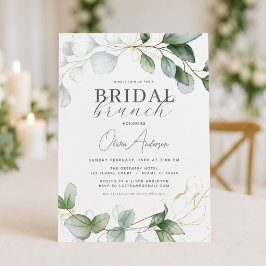 Bruidsbrunch Eucalyptus Groene Boho Rustiek Kaart