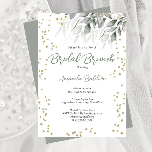 Bruidsbrunch Gouden Sterren Kaart