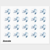 Bruidsbrunch Iets Blues van de Bruid Ronde Sticker (Vel)
