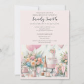 Bruidsbrunch met roze uitnodiging (Voorkant)