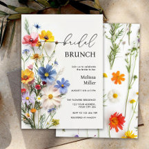 Bruidsbrunch met wilde bloemen