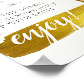 Bruidsbrunch Mimosa Bar Bord met Blad Kleur Poster (Hoek)