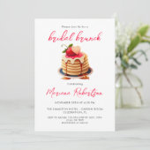 Bruidsbrunch Pannenkoeken Bruiloft Uitnodiging (Staand voorkant)