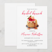Bruidsbrunch Pannenkoeken Bruiloft Uitnodiging (Voorkant / Achterkant)