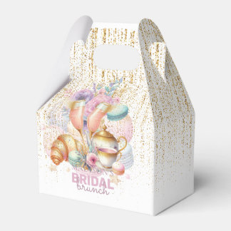 Bruidsbrunch Pastel Roze Goud Glitter Op Maat Bedankdoosjes