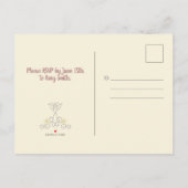 Bruidsbrunch Roos Douche Uitnodiging Briefkaart (Achterkant)