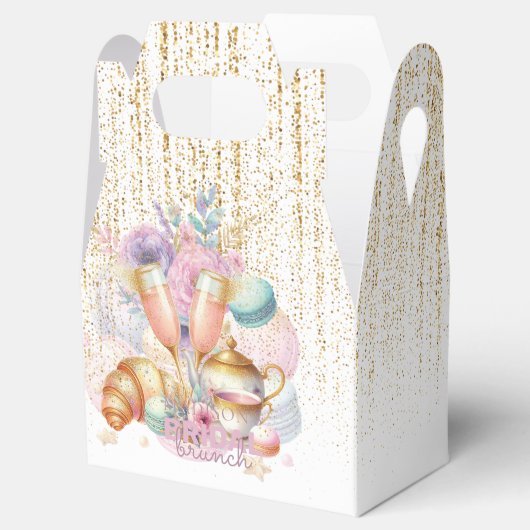 Bruidsbrunch Roze Goud Glitter Maatwerk  Bedankdoosjes (Geopend)