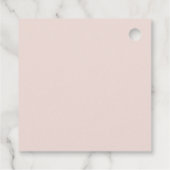 Bruidsbrunch Roze Strepen Vintage Cafe Bruiloft Bedankjes Labels (Achterkant)