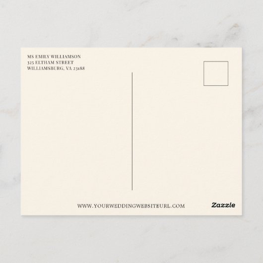 Bruidsbrunch Rustieke Zonnebloem Uitnodiging (Achterkant)