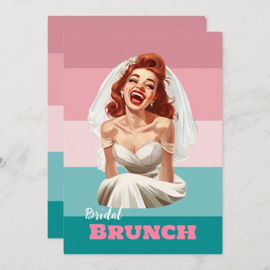 bruidsbrunch save the date (Voorkant / Achterkant)