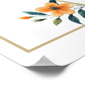 Bruidsbrunch Sinaasappel Trouwdouche Welkom Teken Poster (Hoek)