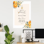 Bruidsbrunch Sinaasappel Trouwdouche Welkom Teken Poster (Thuiskantoor)