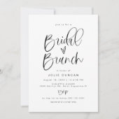 Bruidsbrunch uitnodiging, Whimsical typografie Kaart (Voorkant)