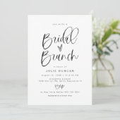 Bruidsbrunch uitnodiging, Whimsical typografie Kaart (Staand voorkant)