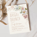 Bruidsbrunch Wildflower Boho Elegante douche Kaart<br><div class="desc">Vier de blozende aanstaande bruid met ons Vrijgezellenfeest Brunch Wildflower Boho Elegant Invitation. Deze prachtige uitnodiging legt de essentie van romance en grilligheid vast, het mengen van wilde bloemen charme met bohemian elegantie. Delicaat versierd met bloeiende wilde bloemen, het ontwerp zet een pittoresk tafereel voor een heerlijke vrijgezellenfeesten brunch. Met...</div>