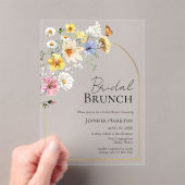 bruidsbrunch | Wildflower Boho Vrijgezellenfeest Acryl Uitnodigingen (Insitu (Draagbaar))