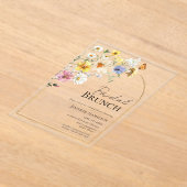 bruidsbrunch | Wildflower Boho Vrijgezellenfeest Acryl Uitnodigingen (Laagn)