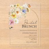 bruidsbrunch | Wildflower Boho Vrijgezellenfeest Acryl Uitnodigingen (Voorkant)