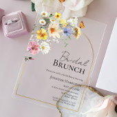 bruidsbrunch | Wildflower Boho Vrijgezellenfeest Acryl Uitnodigingen