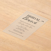 bruidsbrunch | Zwart-wit Vrijgezellenfeest Acryl Uitnodigingen (Laagn)