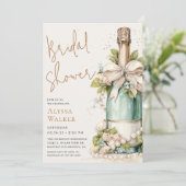 Bruidscadeau Champagne Fles Kaart (Staand voorkant)