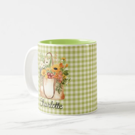 Bruidscadeau na de markt bruidsfeest tweekleurige koffiemok (Voorkant links)