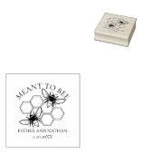 Bruidscadeau rubberen stempel 'Meant to Bee' (Gestempeld)
