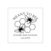 Bruidscadeau rubberen stempel 'Meant to Bee' (Afrduk)