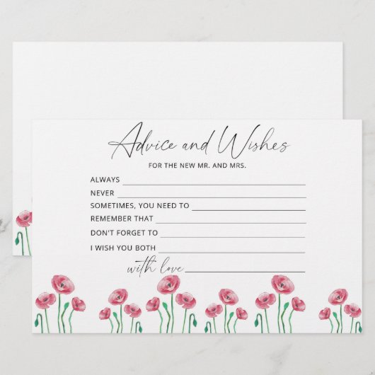 Bruidscadeaus en wensen bruidsfeest stationery briefpapier (Voorkant / Achterkant)
