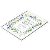 Bruidscadeaus voor blauwe Hydrangea Bruiloft Notitieboek (Linkerzijde)