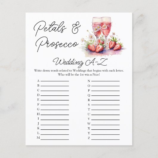 Bruidschampagne Aardbeien Bruiloft Spel (Voorkant)