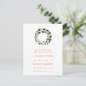 BRUIDSCHAP FEest | Waterverf Krans Uitnodiging (Staand voorkant)