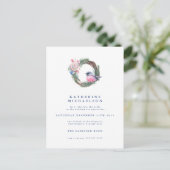 BRUIDSCHAPSBORREL | Waterverf Winter Spreeuwen Kra Briefkaart (Staand voorkant)